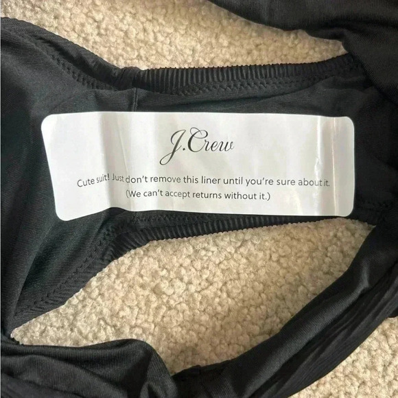 New with tags j crew black Ribbed high-rise cheeky bikini bottom - Picture 4 of 5